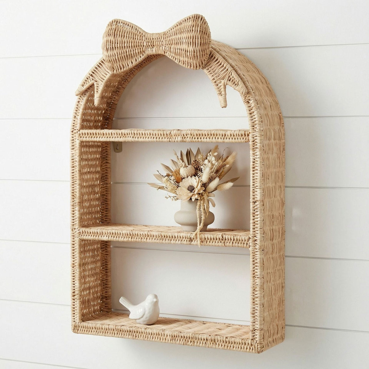 Basket Shelf with Bow Motif | High & Bury