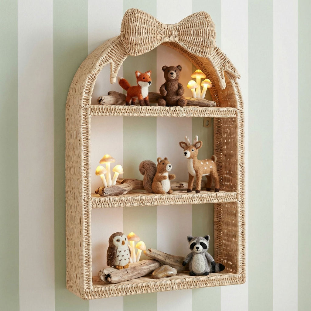 Basket Shelf with Bow Motif | High & Bury