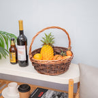 Basket Small Brown Distinctive Decorative Design | High & Bury