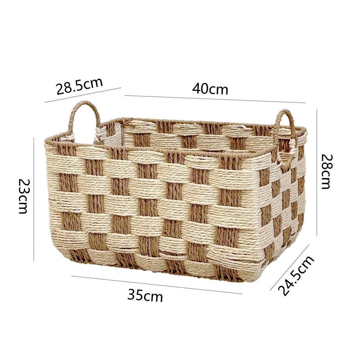 Basket with Decorative Honeycomb Design | High & Bury