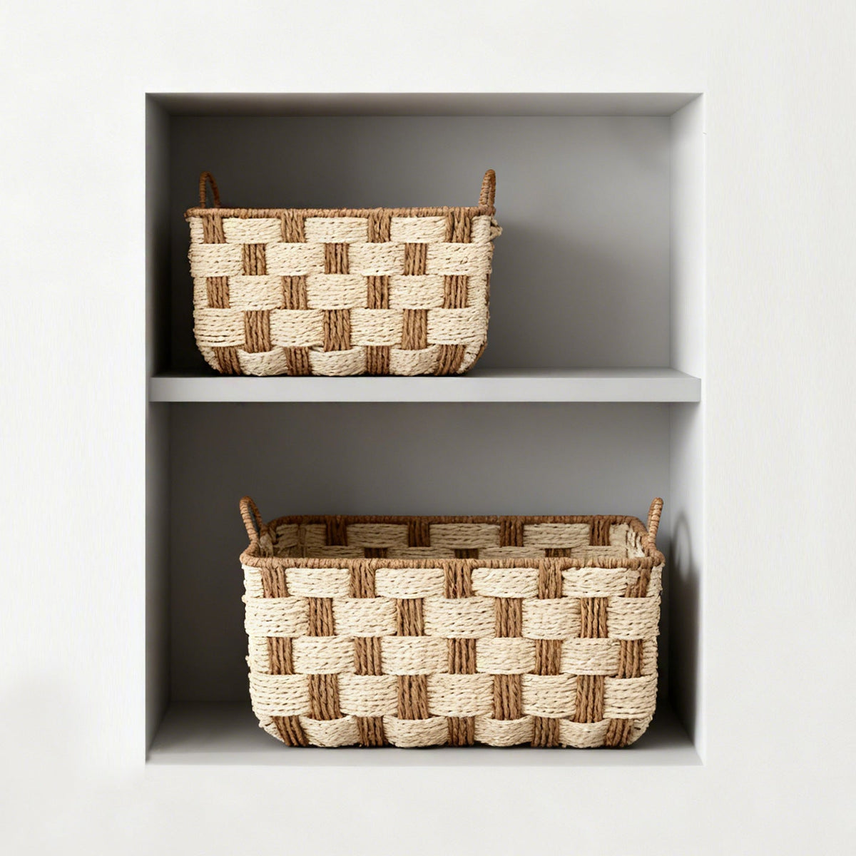 Basket with Decorative Honeycomb Design | High & Bury