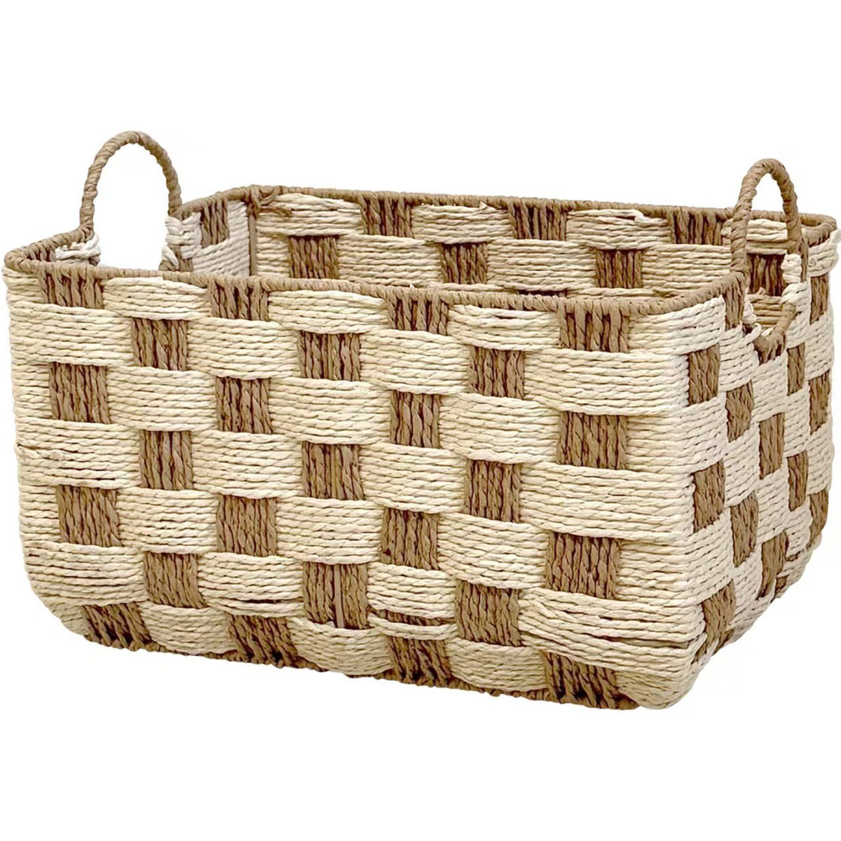 Basket with Decorative Honeycomb Design | High & Bury
