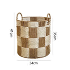 Basket with Decorative Honeycomb Design | High & Bury