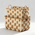 Basket with Decorative Honeycomb Design | High & Bury