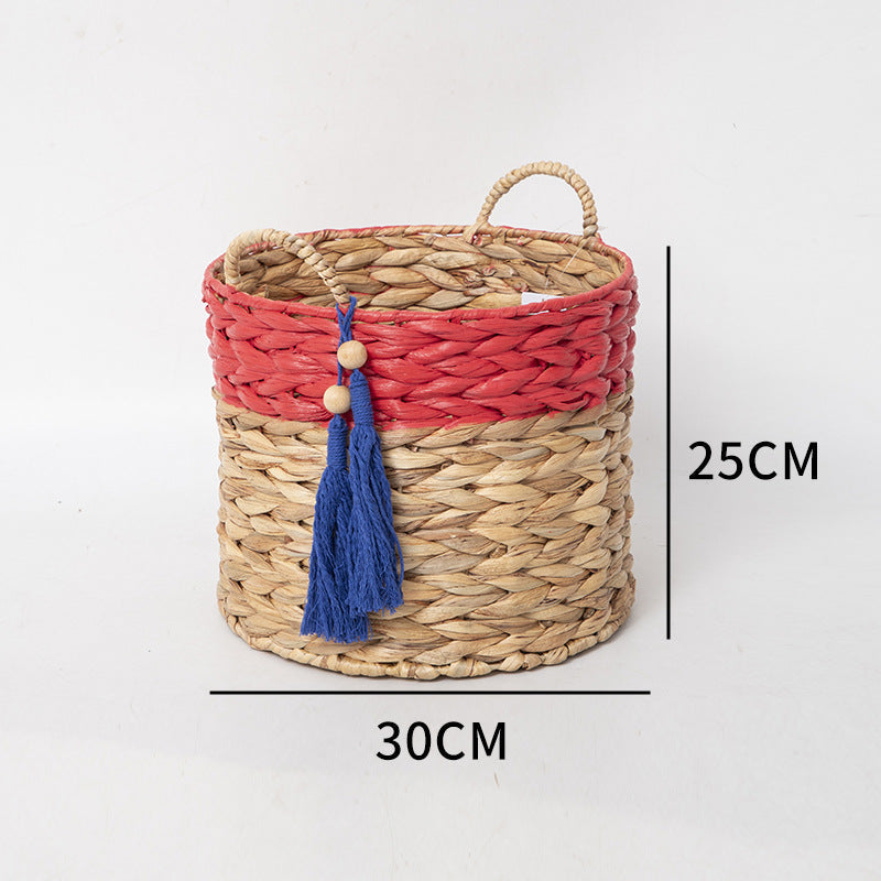 Basket with Drawstring and Tassel | High & Bury