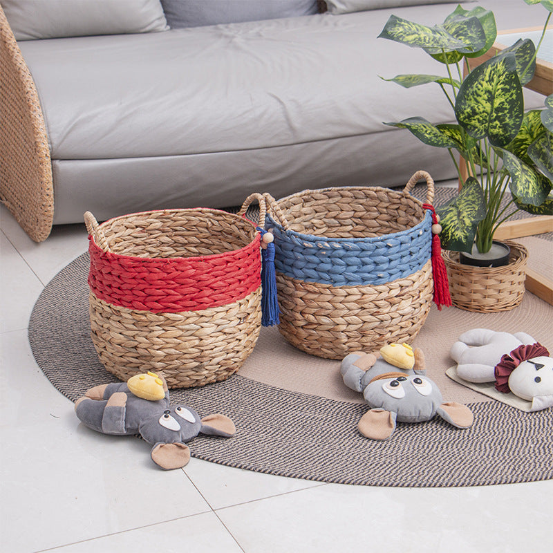 Basket with Drawstring and Tassel | High & Bury