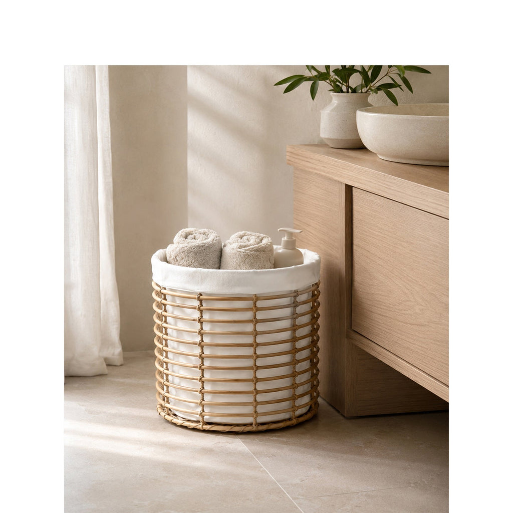 Basket with High-Quality Cotton Inner Bag | High & Bury