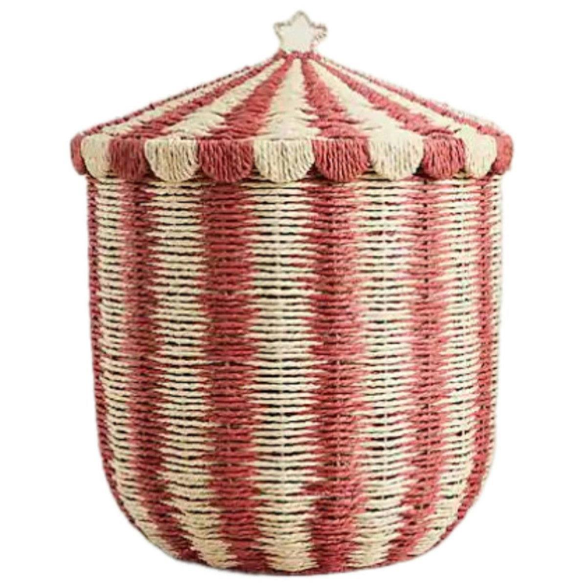 Basket with Lid and Decorative Design | High & Bury