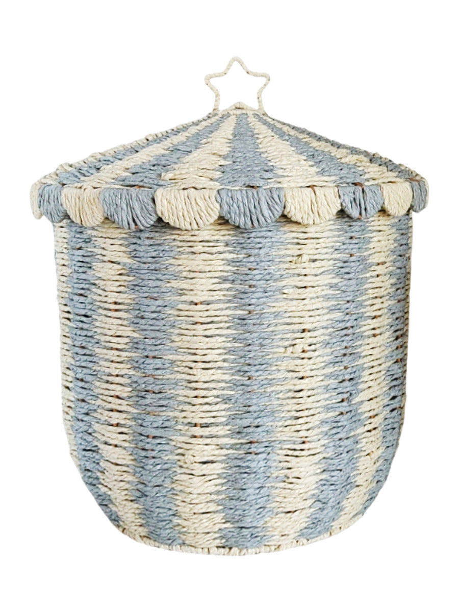 Basket with Lid and Decorative Design | High & Bury