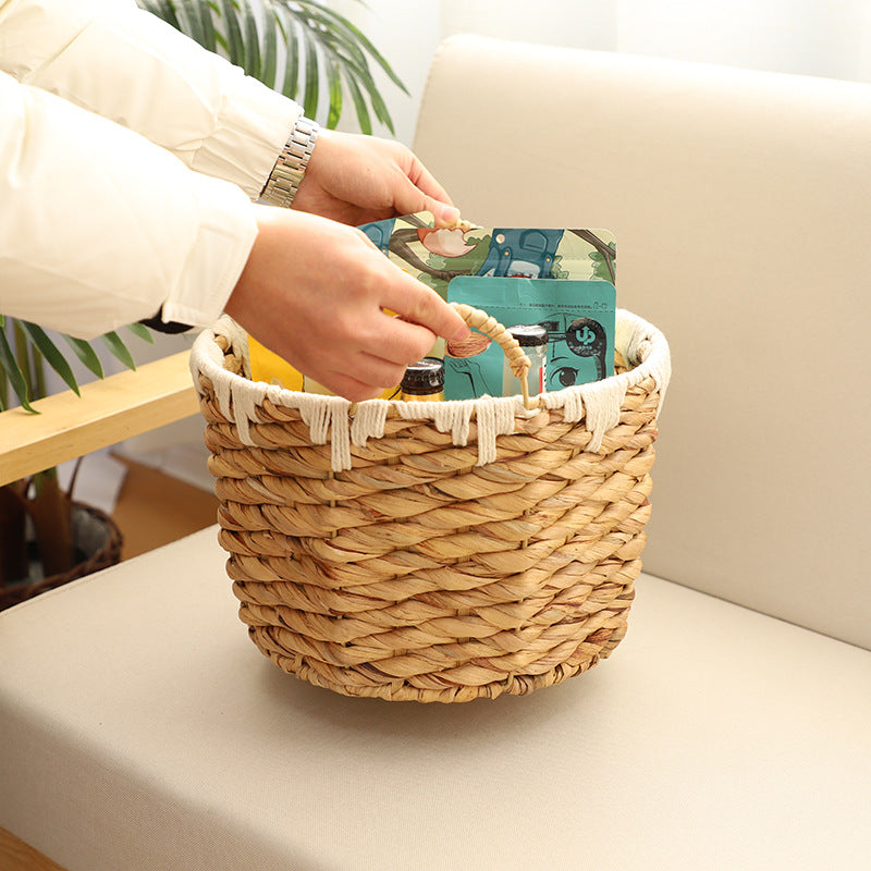 Basket with Macrame Accents | High & Bury