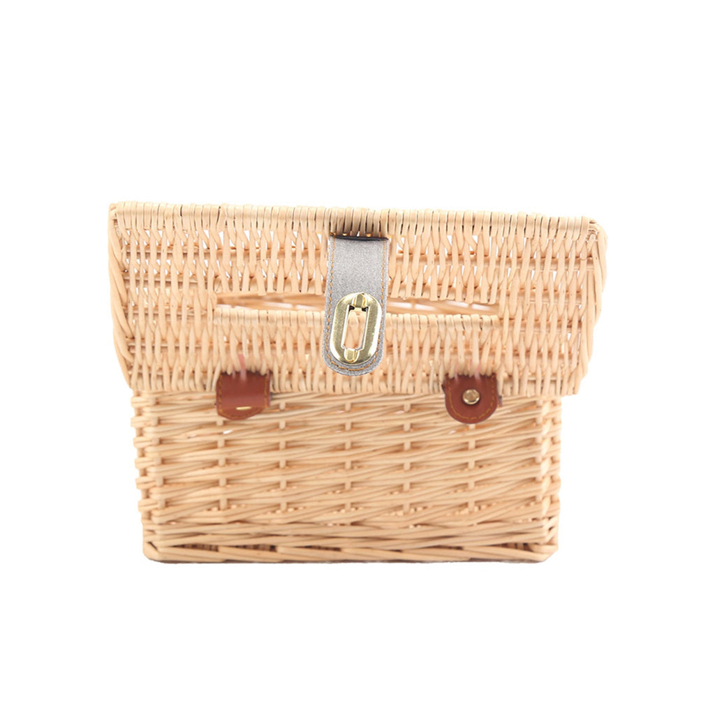Basket with Practical Folding Mechanism and Leather Details | High & Bury