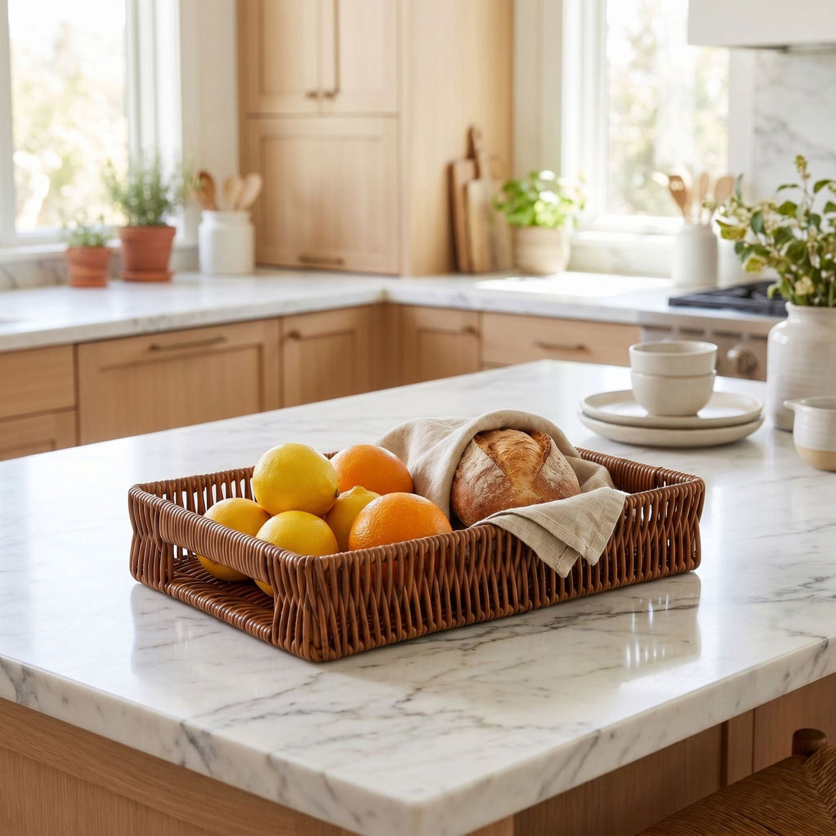 Basket Woven Natural Fiber Soft Textile | High & Bury