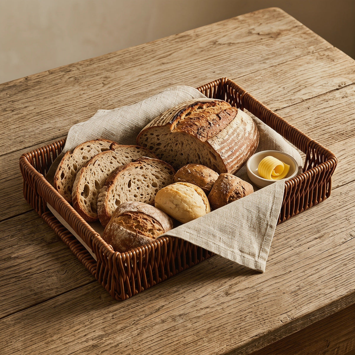 Basket Woven Natural Fiber Soft Textile | High & Bury
