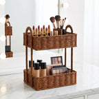 Bathroom Shelf Entirely made of Rattan | High & Bury