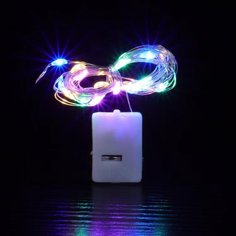 Battery-Operated LED Copper Wire Fairy Lights Set with Plug Battery Pack | High & Bury