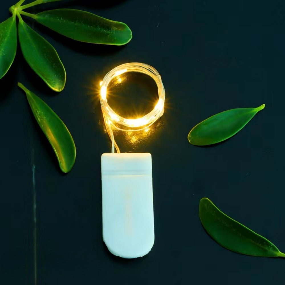 Battery-Operated LED Copper Wire Fairy Lights Set with Plug Battery Pack | High & Bury
