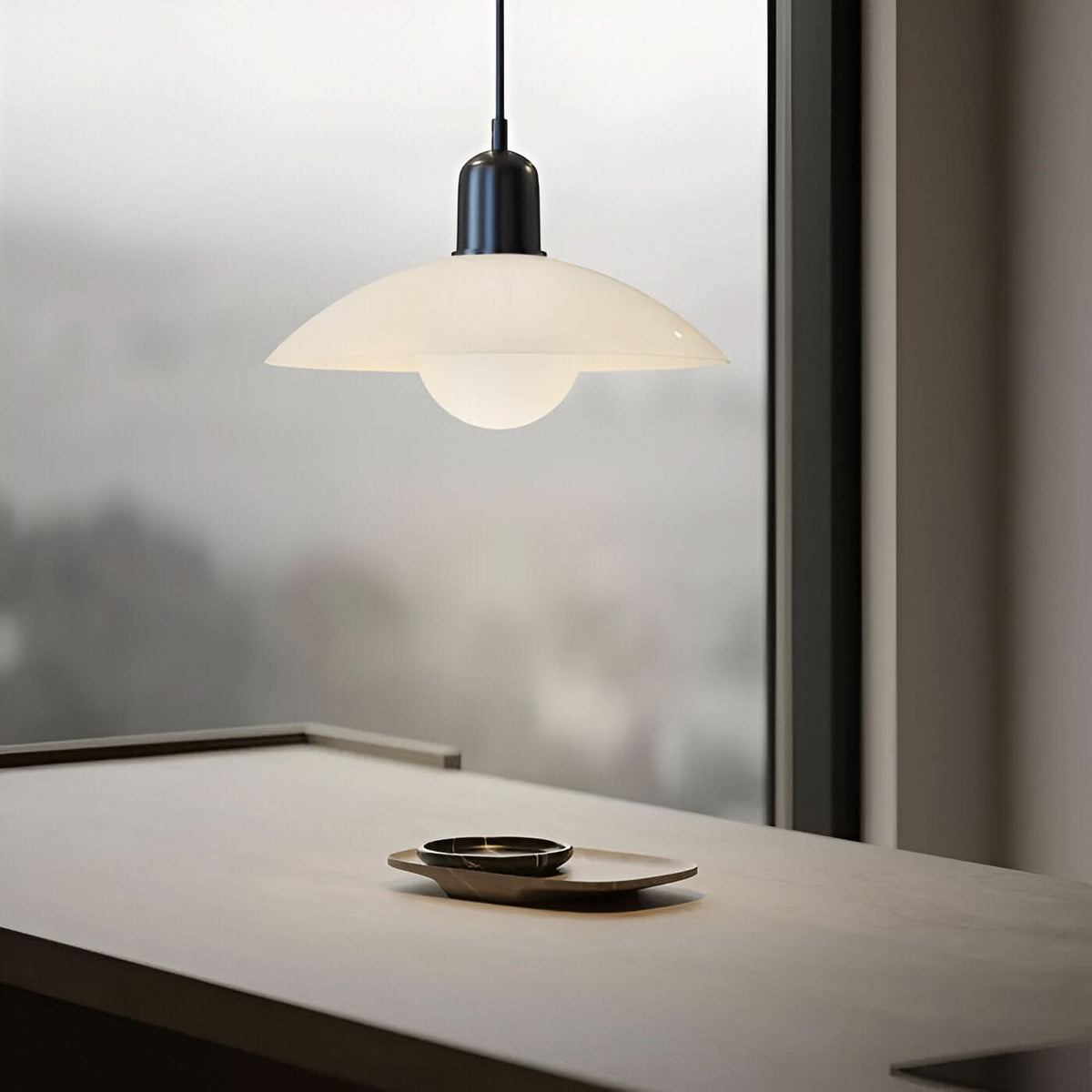 Bauhaus Iron Pendant Light, 32cm Diameter, 22cm High, Adjustable 1.5m Cord, view 14