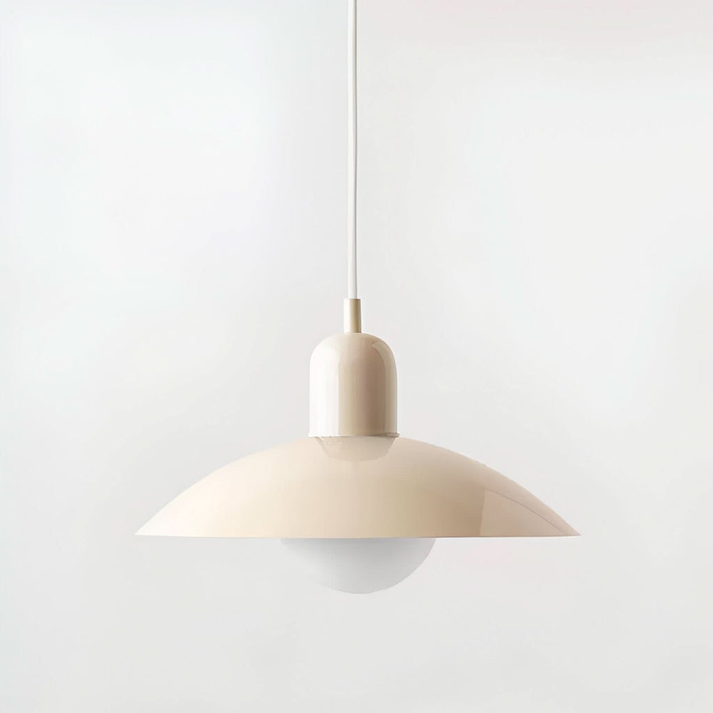 Bauhaus Iron Pendant Light, 32cm Diameter, 22cm High, Adjustable 1.5m Cord