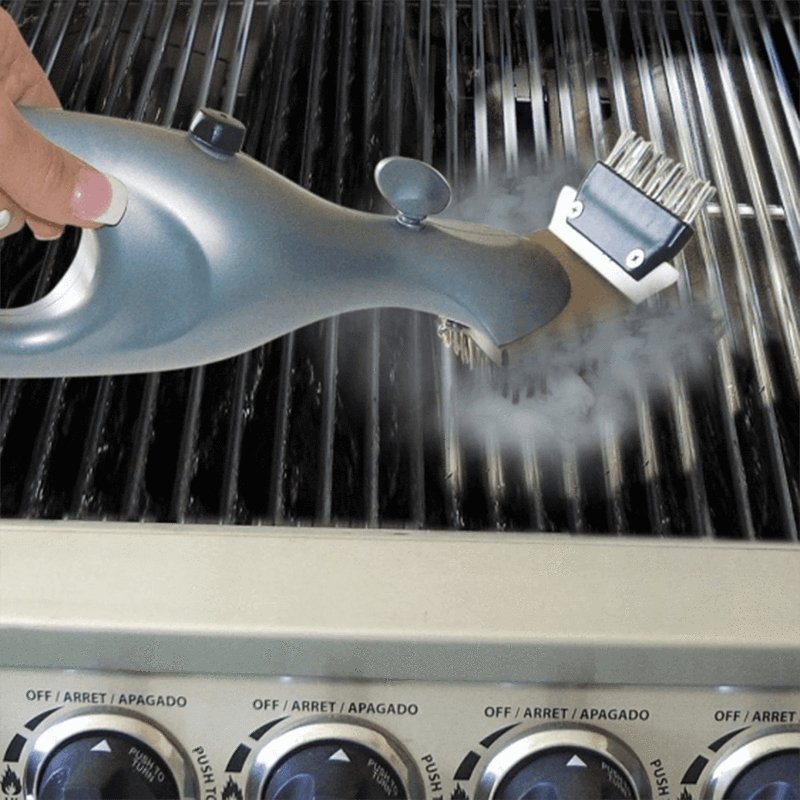 BBQ Vapor Cleaner Brush with Stainless Steel Bristles for Grill Cleaning, view 3