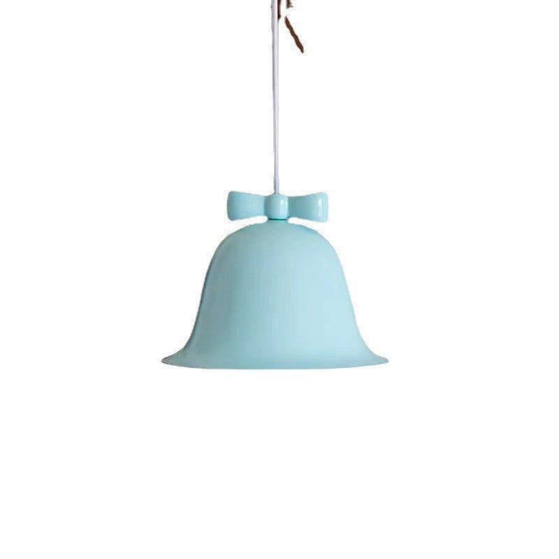 Bell-Shaped Ceramic Pendant Light with Decorative Bow Accent | High & Bury