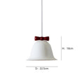 Bell-Shaped Ceramic Pendant Light with Decorative Bow Accent | High & Bury