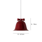 Bell-Shaped Ceramic Pendant Light with Decorative Bow Accent | High & Bury