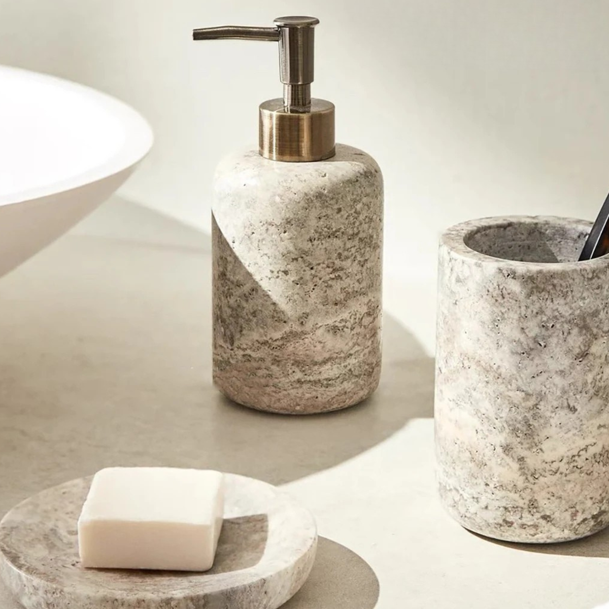 Belvia Marble Bathroom Accessories Set