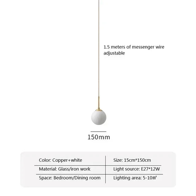 Bermeno Glass Ball Pendant Lamp