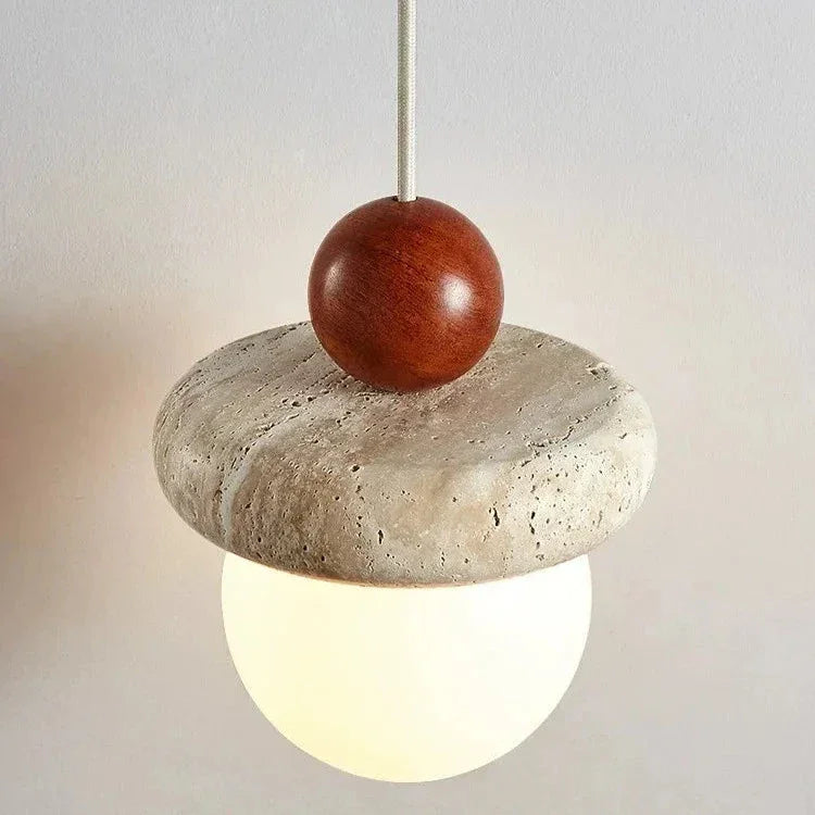 Birchwood Travertine Pendant Lamp
