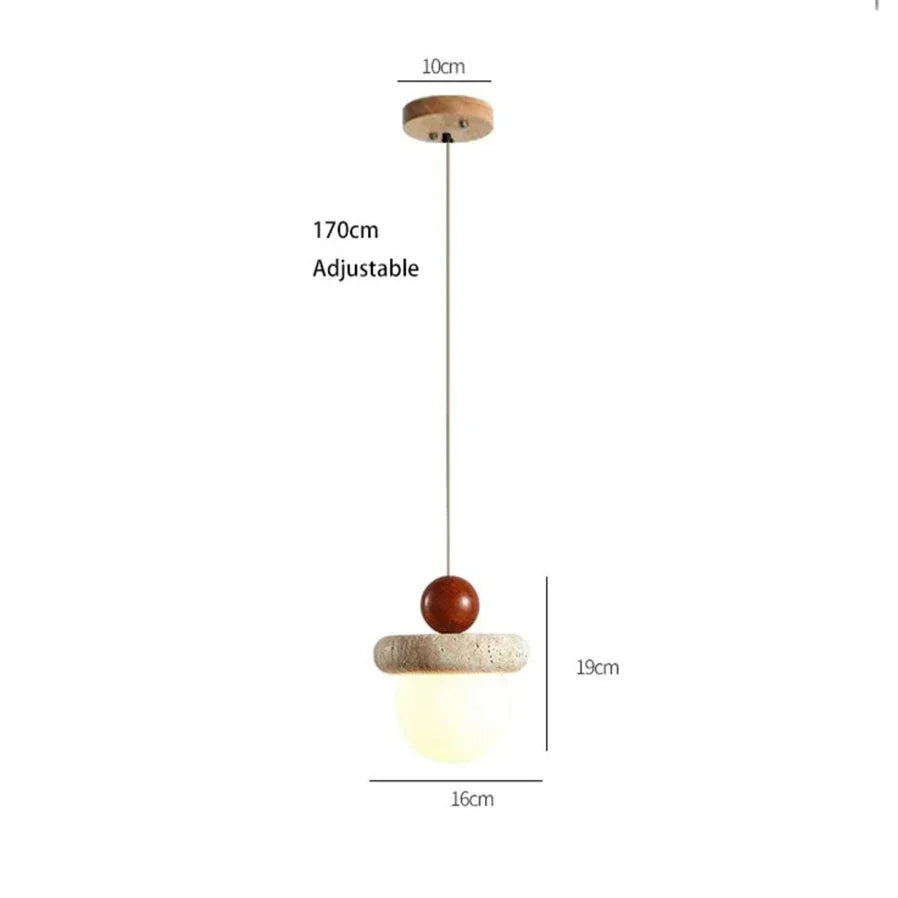 Birchwood Travertine Pendant Lamp