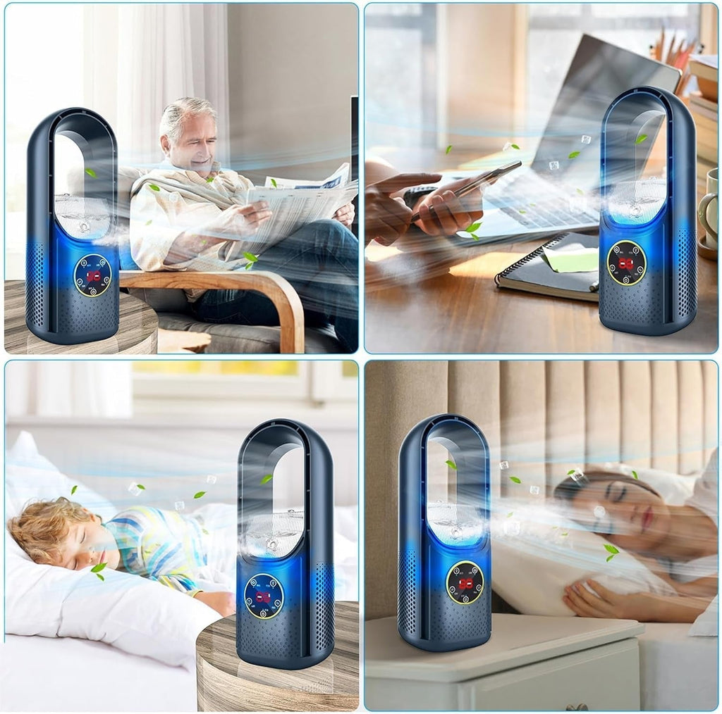 Bladeless Portable Air Conditioner, USB-Powered, 100 ml Water Tank, view 11