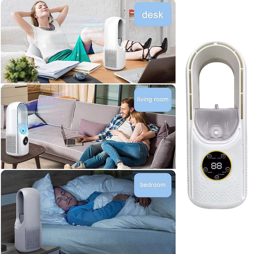 Bladeless Portable Air Conditioner, USB-Powered, 100 ml Water Tank, view 8