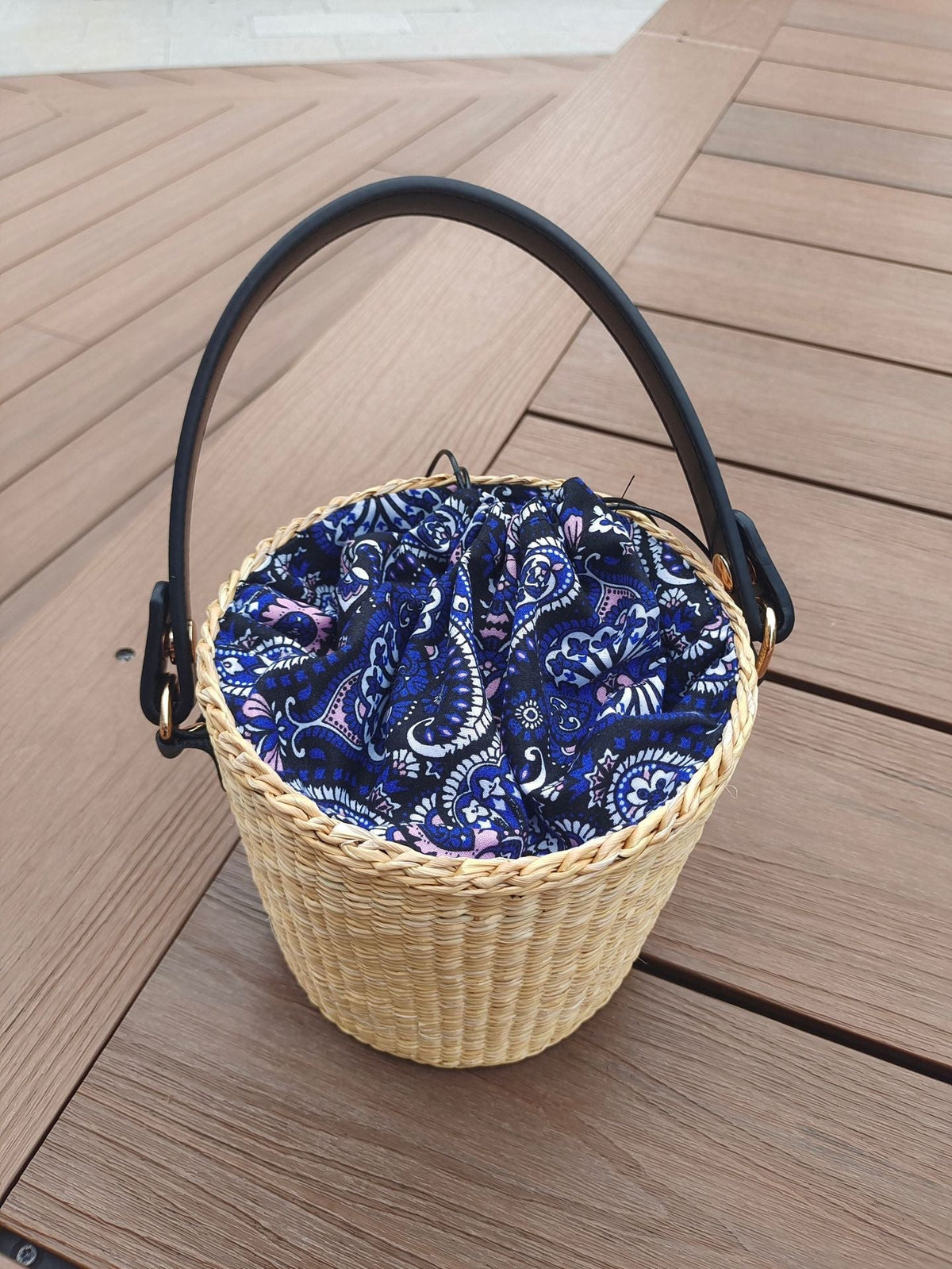 Bohemian Chic Woven Basket Bag | High & Bury