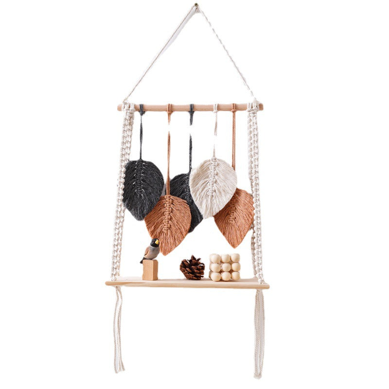 Bohemian Macrame Leaf Art Display Shelf | High & Bury