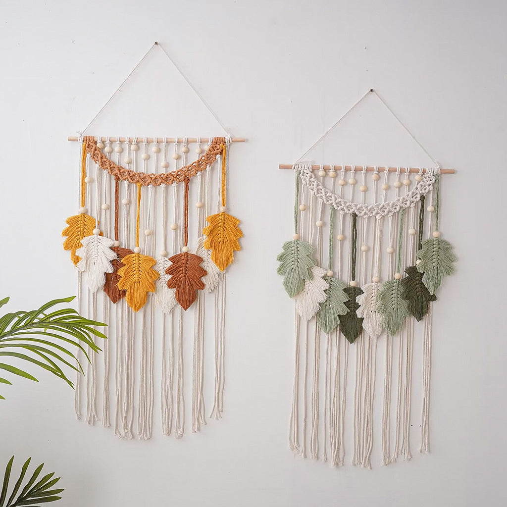 Bohemian Macrame Leaf Wall Hanging | High & Bury