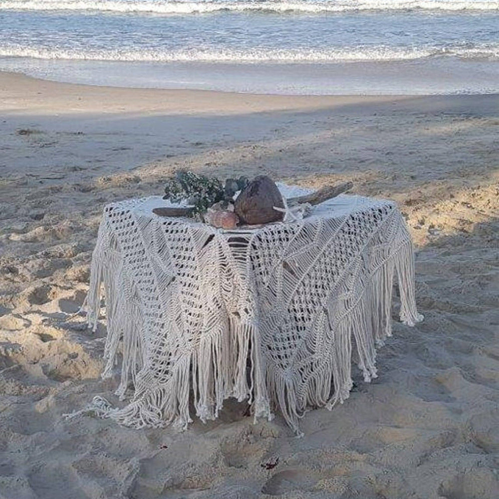 Bohemian Macrame Table Cover | High & Bury