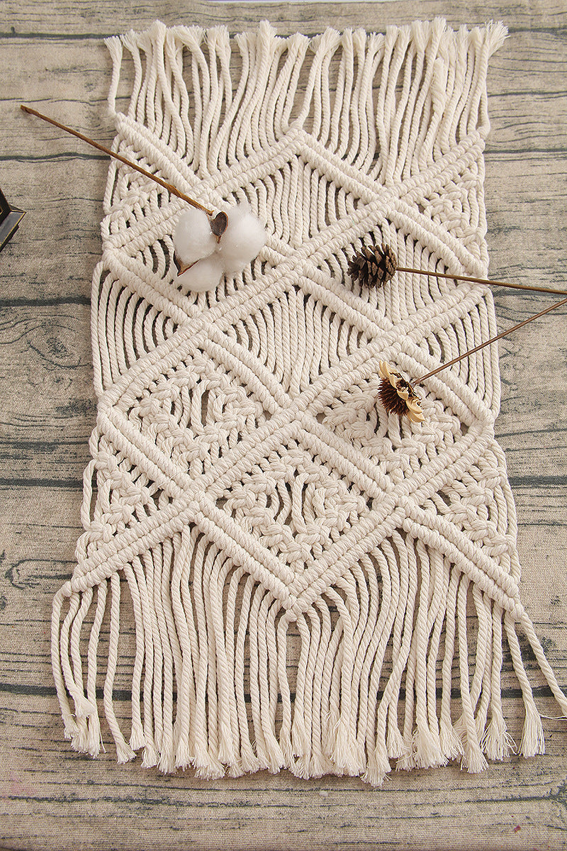 Bohemian Woven Macrame Table Runner | High & Bury