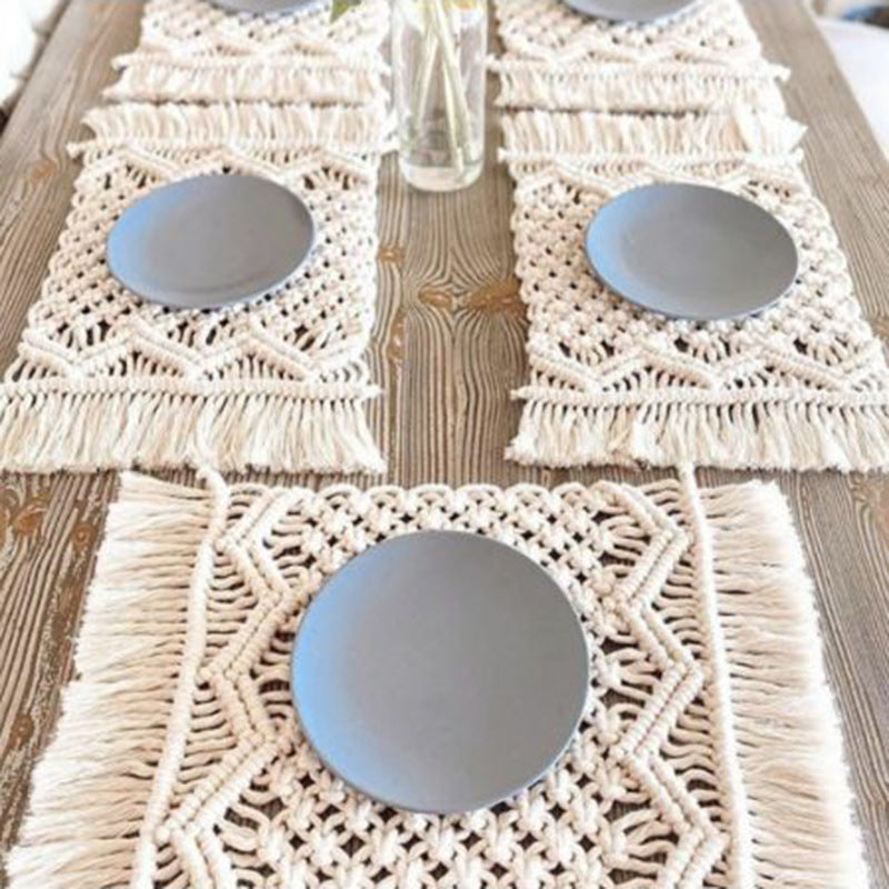 Bohemian Woven Macrame Table Runner | High & Bury