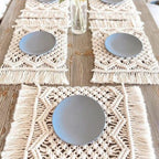 Bohemian Woven Macrame Table Runner | High & Bury