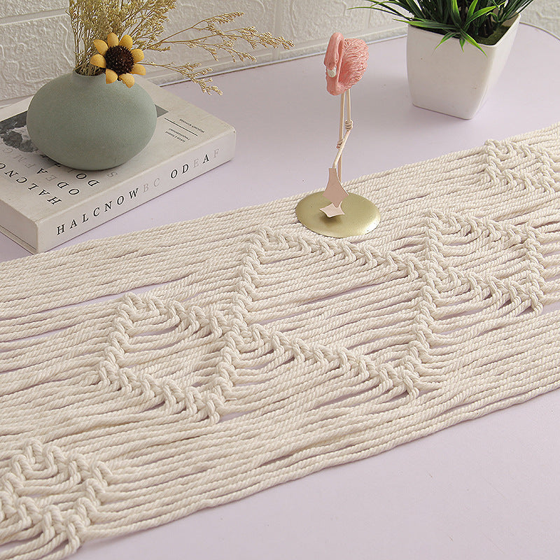 Bohemian Woven Macrame Table Runner | High & Bury