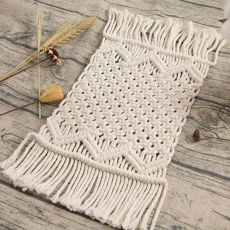 Bohemian Woven Macrame Table Runner | High & Bury