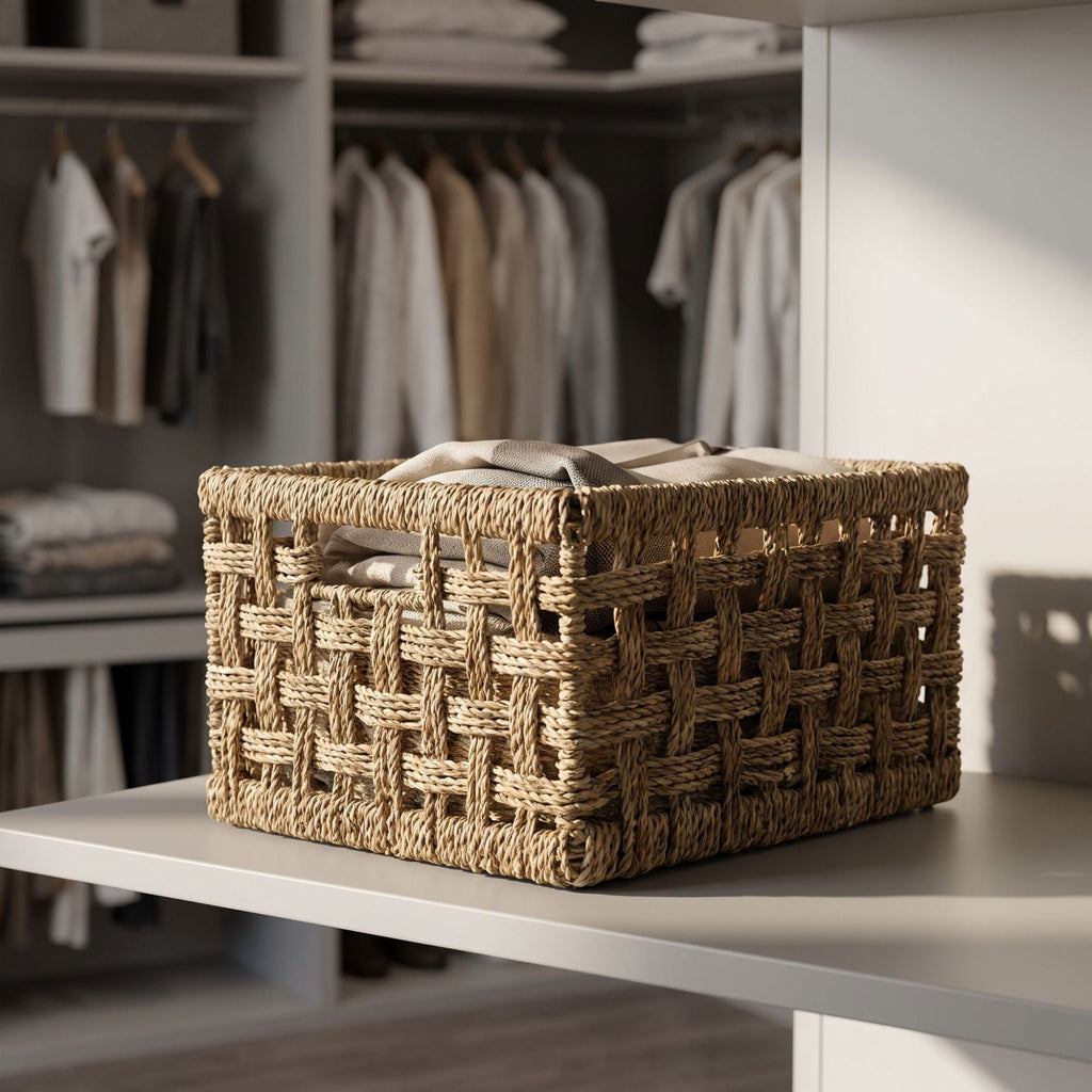Braided Basket Soft Textile Handwoven | High & Bury