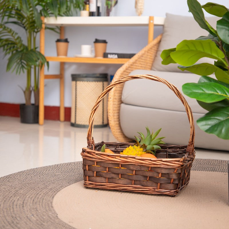 Braided Basket with Practical Carrying Handle | High & Bury
