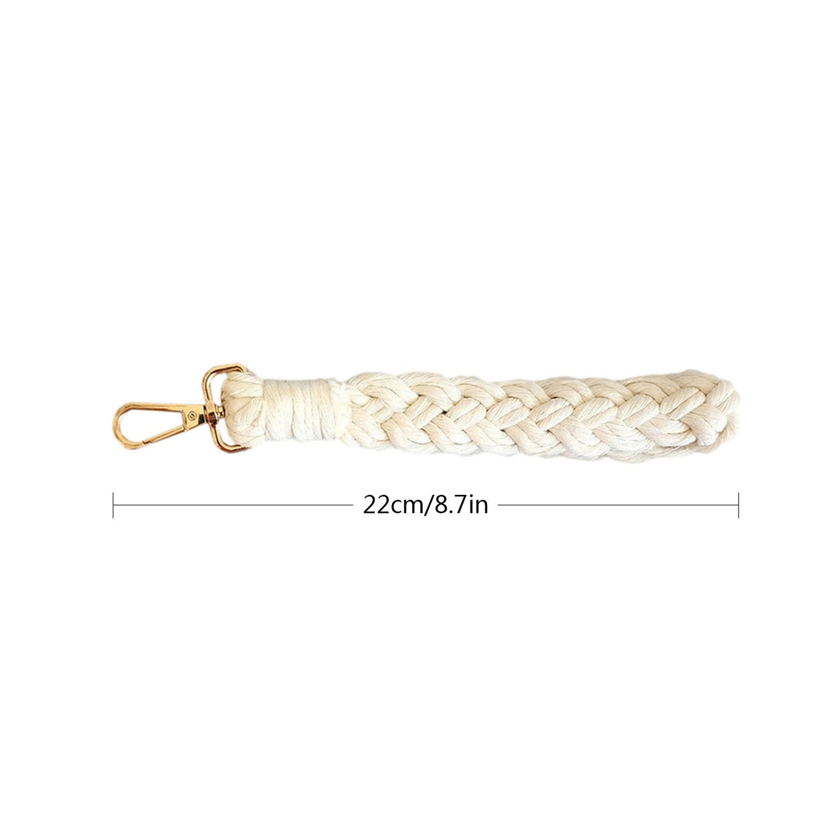 Braided Keychain Holder Cotton Textile Handwoven | High & Bury