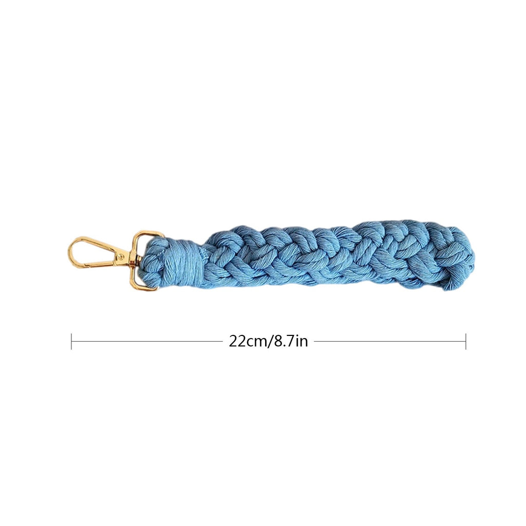Braided Keychain Holder Cotton Textile Handwoven | High & Bury