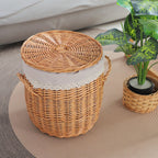 Braided Laundry Basket with Removable Fabric Lid | High & Bury