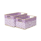 Braided Storage Basket Lilac Blue | High & Bury