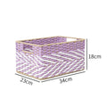 Braided Storage Basket Lilac Blue | High & Bury