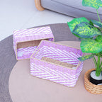 Braided Storage Basket Lilac Blue | High & Bury