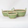 Braided Storage Basket with Decorative Cotton Handles | High & Bury